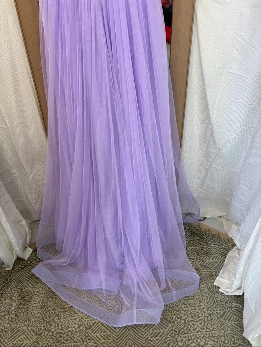 JJs House Lavender Floral Tulle Gown - Picture 4 of 5